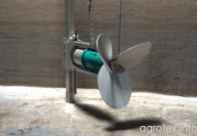 Электрические погружные миксеры для навоза Эффективный радиус перемешивания навоза в TMR 110 составляет – от 16 до 20 м